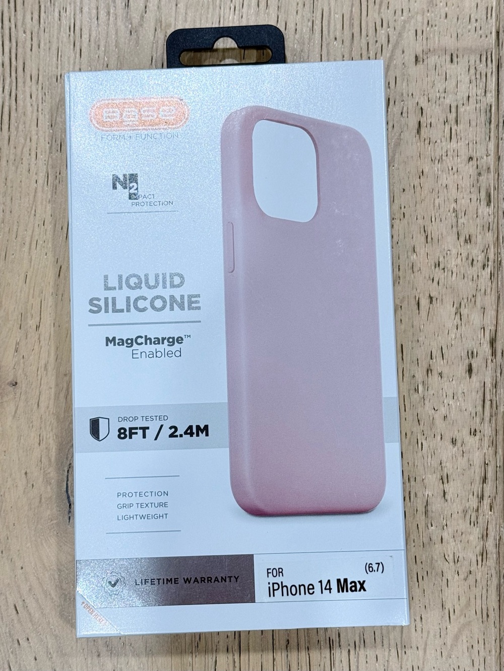 New Base Liquid Silicone MagCharge Case for iPhone 14 Max - Light pink